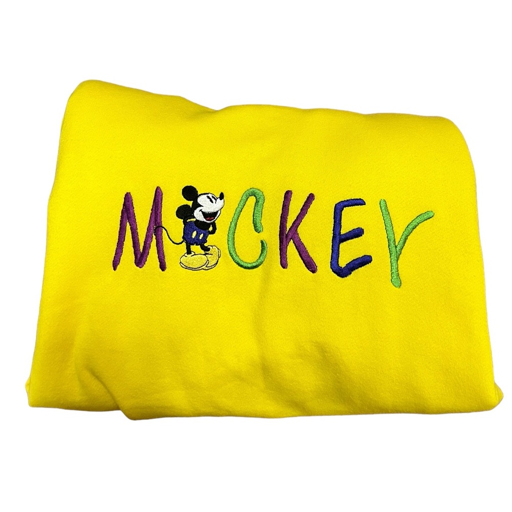 Vintage 90s Mickey Disney Embroidered Sweatshirt - Picture 4 of 7